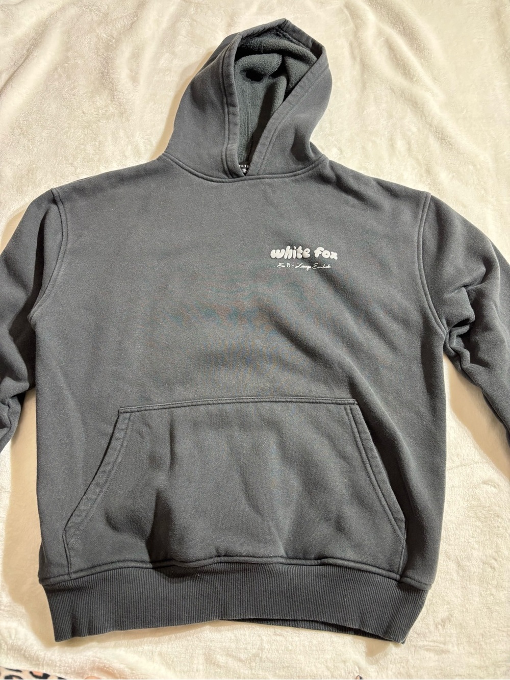 White Fox Boutique Charcoal Gray Crewneck Hoodie